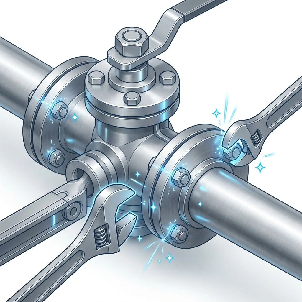 วิธีติดตั้ง 3-Way Ball Valve